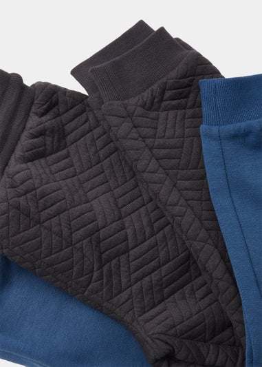 Boys 2 Pack Jacquard Joggers (4-13yrs)