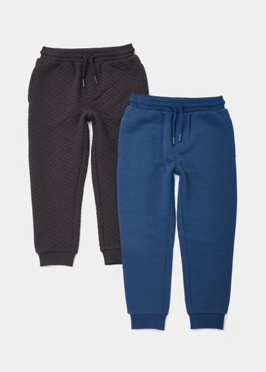 Boys 2 Pack Jacquard Joggers (4-13yrs)