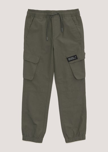 Boys Grey Cargo Trousers (4-13yrs)