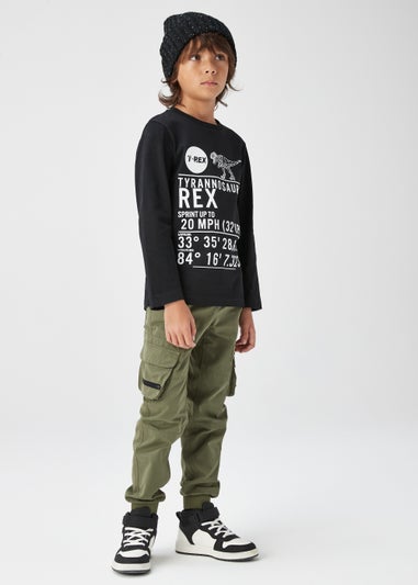 Boys Khaki Cargo Trousers (4-13yrs)