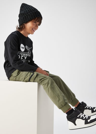 Boys Khaki Cargo Trousers (4-13yrs)