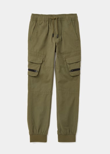 Boys Khaki Cargo Trousers (4-13yrs)