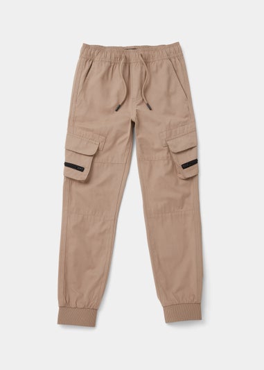 Boys Tan Cargo Trousers (4-13yrs)