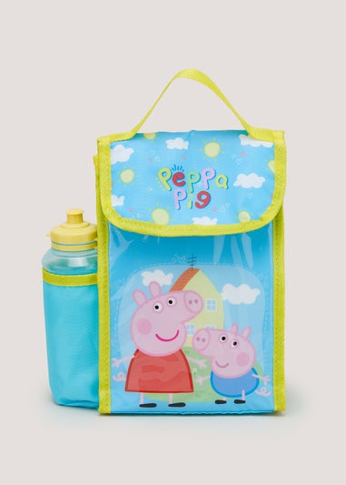 Kids 3 Piece Peppa Pig School Lunch Bag Set (26cm x 18cm x 10cm)