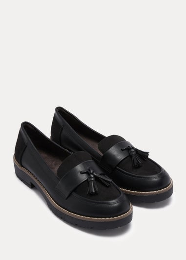 Soleflex Black Tassel Loafer