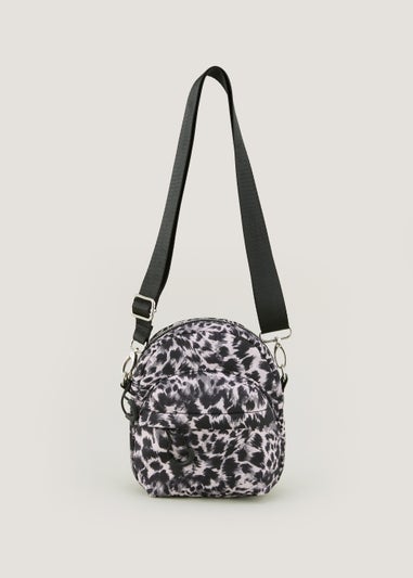 Black Animal Print Nylon Bag