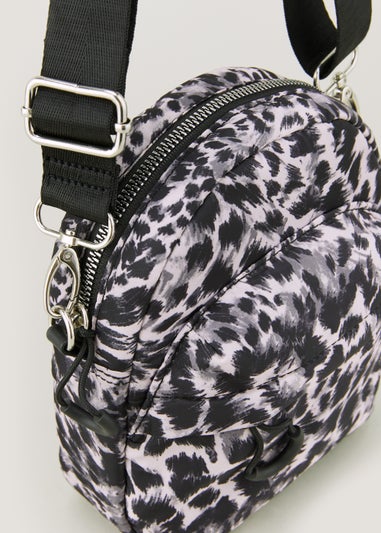 Black Animal Print Nylon Bag