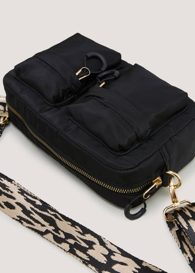 Black Nylon Modular Crossbody Bag