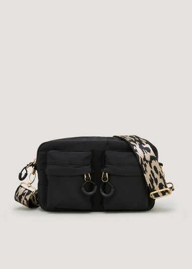 Black Nylon Modular Crossbody Bag