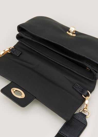 Et Vous Black Padded Cross Body Bag
