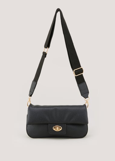 Et Vous Black Padded Cross Body Bag