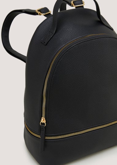 Black PU Backpack