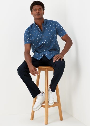 Blue Cocktail Print Shirt