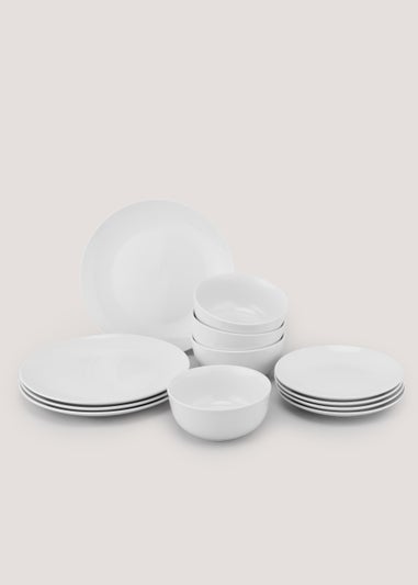 12 Piece White Dinner Set