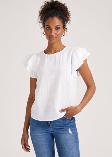 White Double Cloth Top