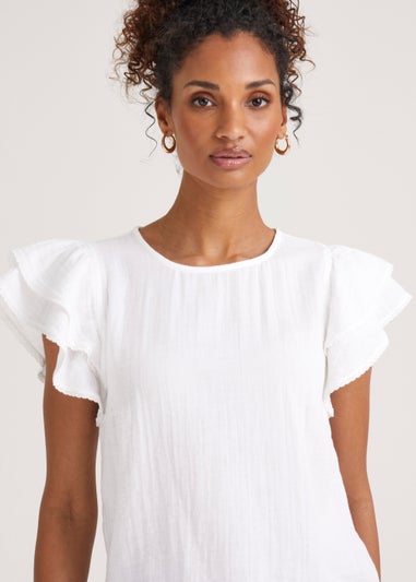 White Double Cloth Top