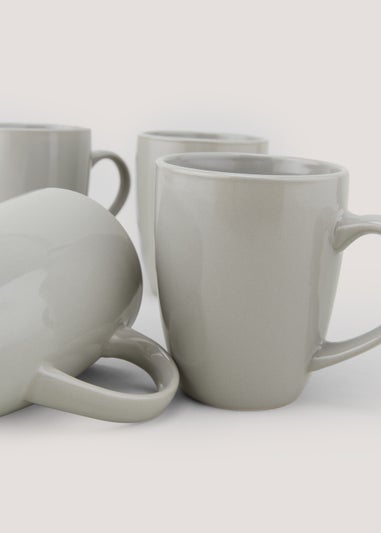 4 Pack Grey Mugs (10cm x 8cm)