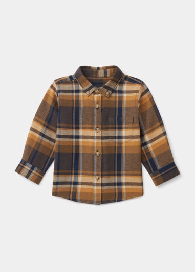 Boys Mini Me Ochre Check Shirt (9mths-6yrs)