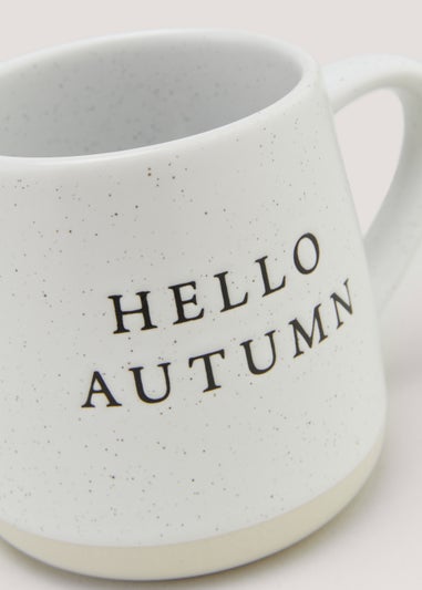 Natural Hello Autumn Slogan (9cm x 8.5cm)