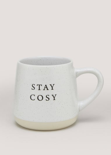 Natural Stay Cosy Slogan Mug (9cm x 8.5cm)