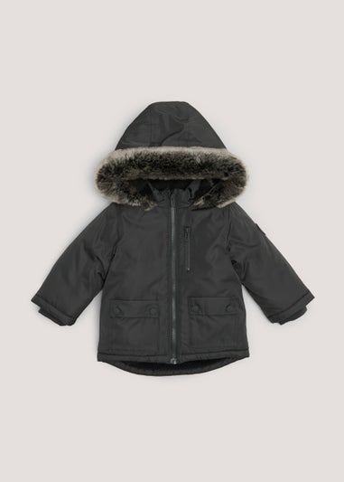Boys Grey Heritage Parka Coat (9mths-6yrs)
