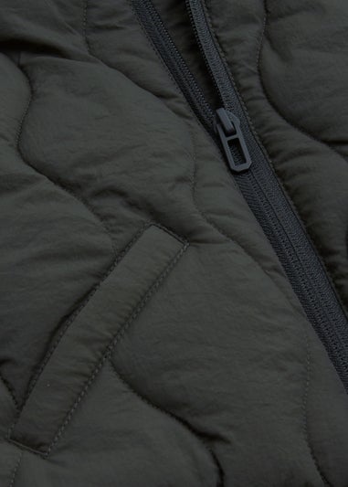Boys Charcoal Hooded Padded Gilet (9mths-6yrs)