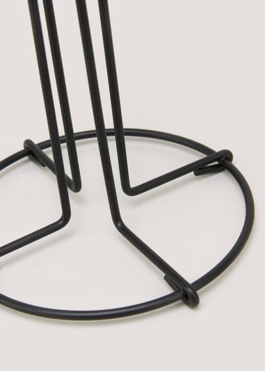 Black Wire Kitchen Roll Holder (30cm x 14cm)