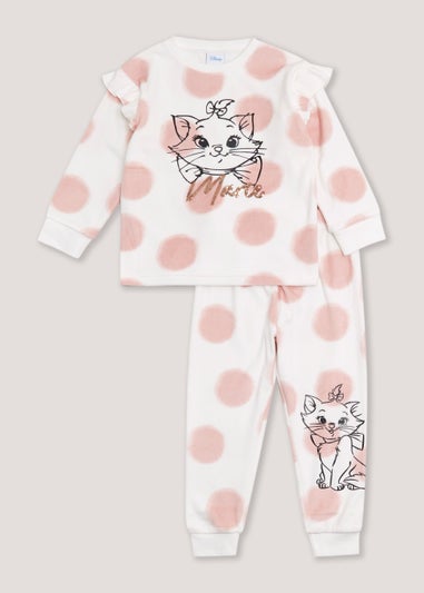 Kids Pink Disney Marie Velour Twosie Pyjama Set (9mths-6yrs) - Age 18 - 23 Months
