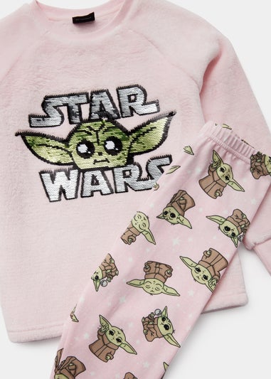 Kids Pink Star Wars Borg Twosie Pyjama Set (4-13yrs)