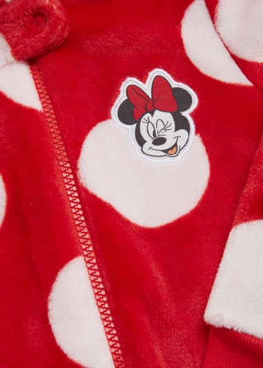Kids Red Disney Minnie Mouse Spot Onesie (9mths-6yrs)