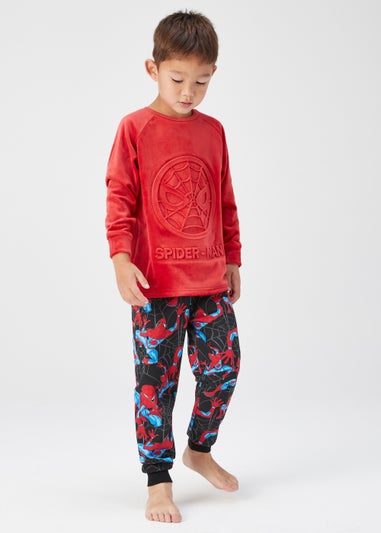 Kids Spider-Man Red Velour Pyjama Top (18mths-8yrs)