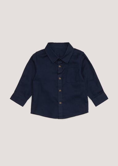 Boys Navy Shirt (9mths-4yrs)