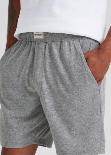 Grey Marl Pyjama Boxer Shorts