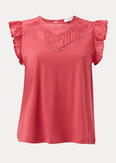 Red Pintuck Top