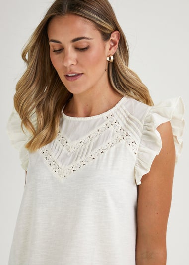 Ivory Pintuck Top