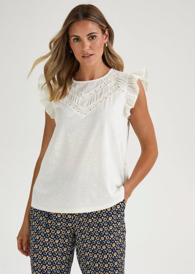Ivory Pintuck Top