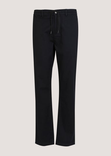 Black Textured Trousers