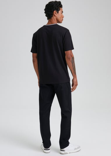 Black Textured Trousers