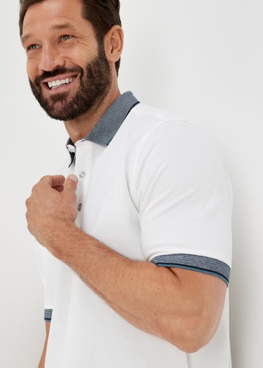 Lincoln White Tipped Polo Shirt