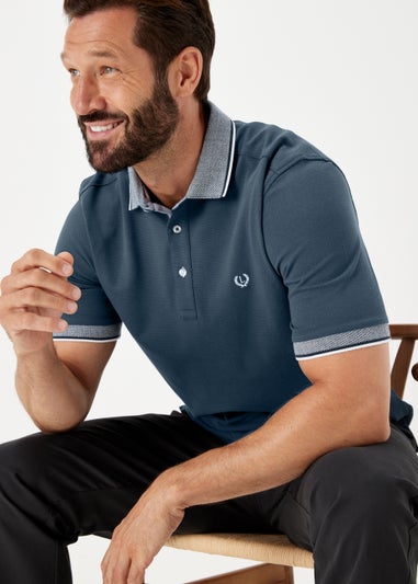 Lincoln Navy Tipped Polo Shirt