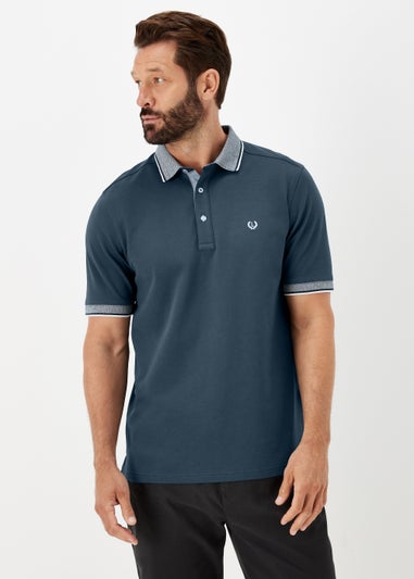 Lincoln Navy Tipped Polo Shirt