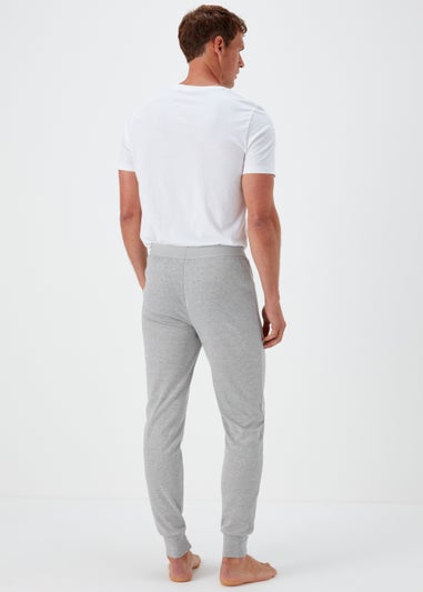 Grey Ribbed Thermal Long Johns, Men