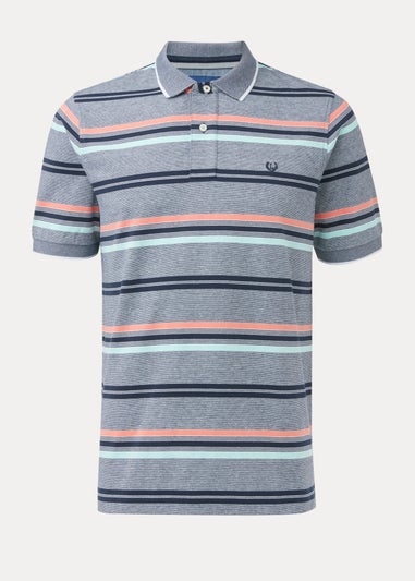 Lincoln Multicoloured Fine Stripe Polo Shirt