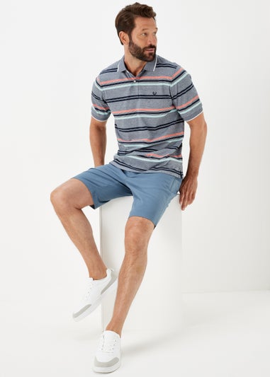 Lincoln Multicoloured Fine Stripe Polo Shirt