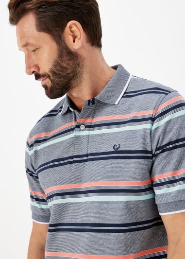 Lincoln Multicoloured Fine Stripe Polo Shirt
