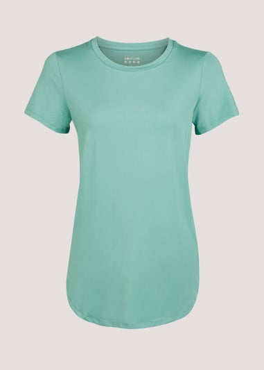 Souluxe Light Teal Longline Sports T-Shirt