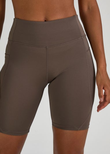 Souluxe Brown Seam Sports Shorts