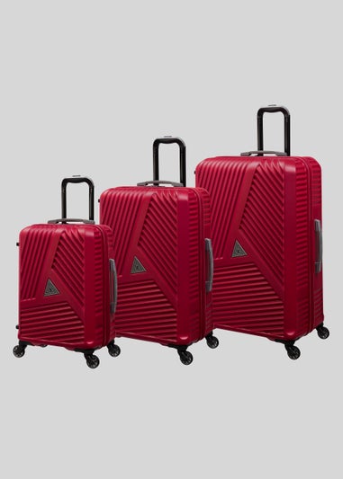 IT Luggage Red Hard Shell Suitcase