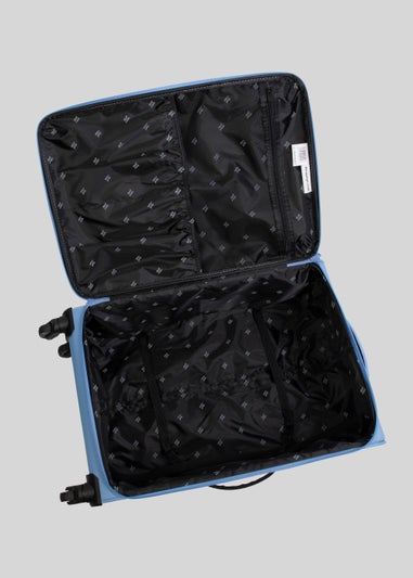 IT Luggage Blue Soft Shell Suitcase