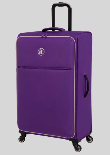 IT Luggage Purple Soft Shell Suitcase